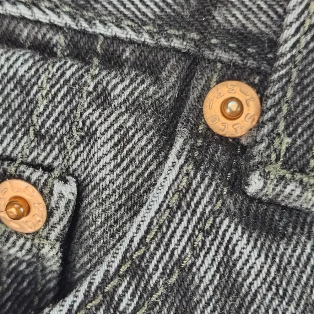 Levis 505 Regular Fit Mens Black Denim Jeans Straight Leg 32x30 100% Cotton‎